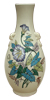 Vase, décor floral, émaux cernés