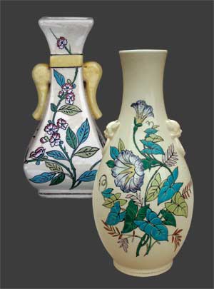 Vue du vase à côté d'un vase de Tergnier.