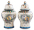 Paire de potiches, décor inspiration asiatique