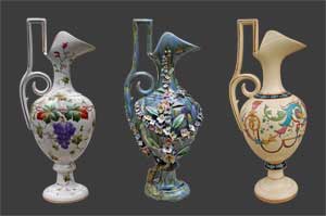 Vue de l'aiguière entourée de deux autres de Tergnier.