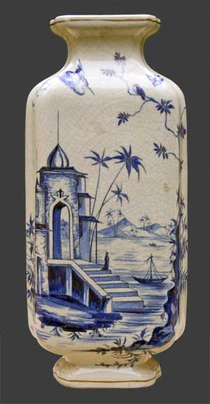 Haut vase, décor japonisant
