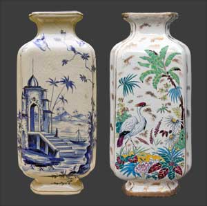 Vue du vase à côté d'un vase de Tergnier.