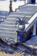 Détail du décor de la jardinière