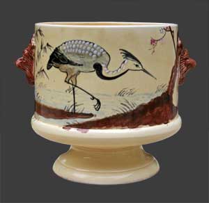 Vase, décor inspiration asiatique