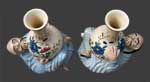 Vue du dessus des deux vases
