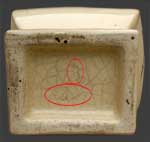 Vue du dessous du vase