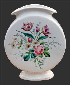 Gourde, décor floral