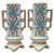 Paire de vases en émaux cernés