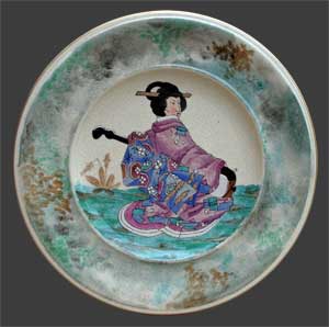 Plat décoratif, japonisant
