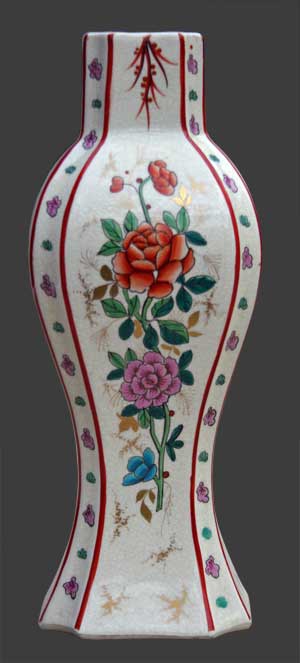Vase, décor floral