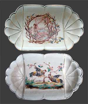 Vue du dessus des deux plats.
