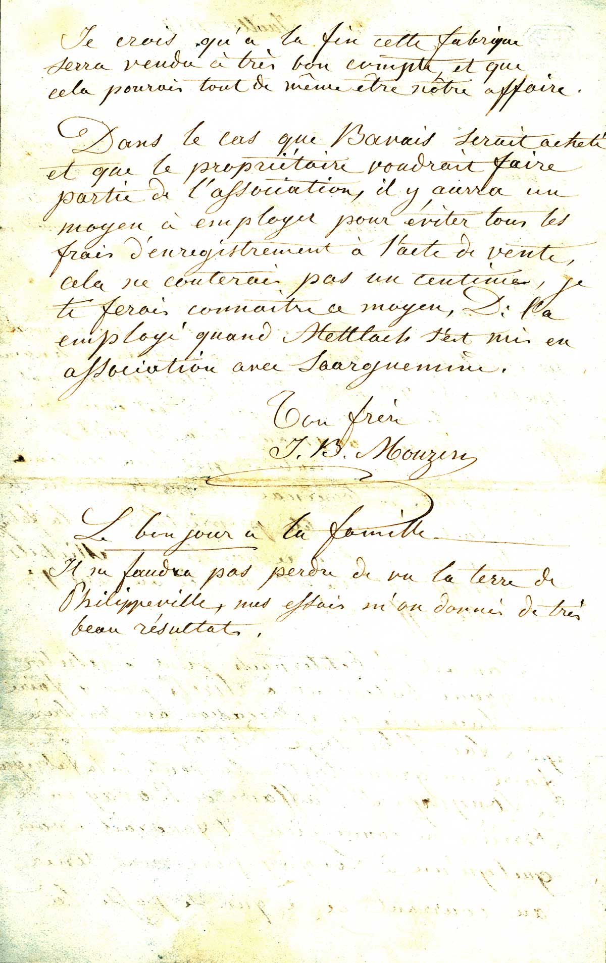 Page 2 de la lettre