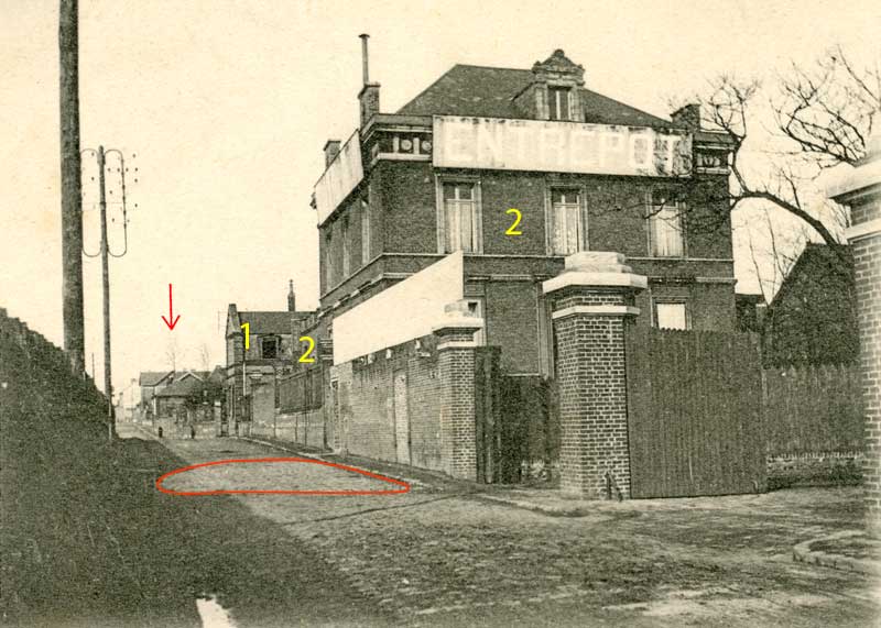 Photo de la maison du directeur et d'une double maison d'ouvriers